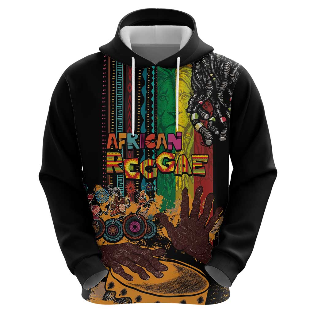 Afro-Caribbean Hoodie African and Reggae Art Music LT03