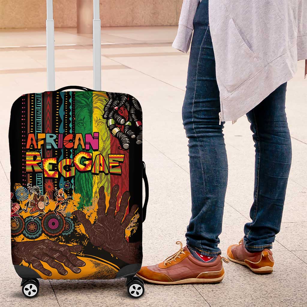 Afro-Caribbean Luggage Cover African and Reggae Art Music LT03