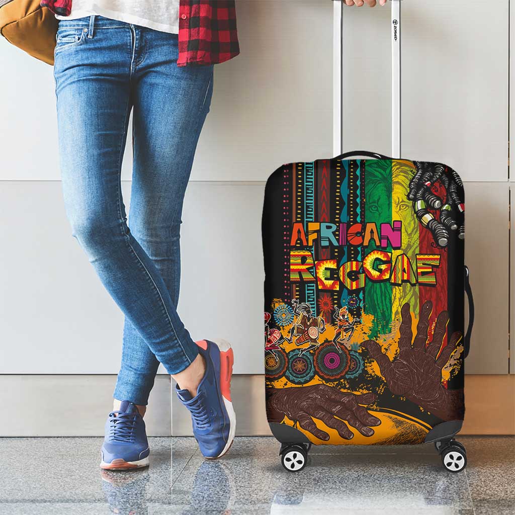 Afro-Caribbean Luggage Cover African and Reggae Art Music LT03