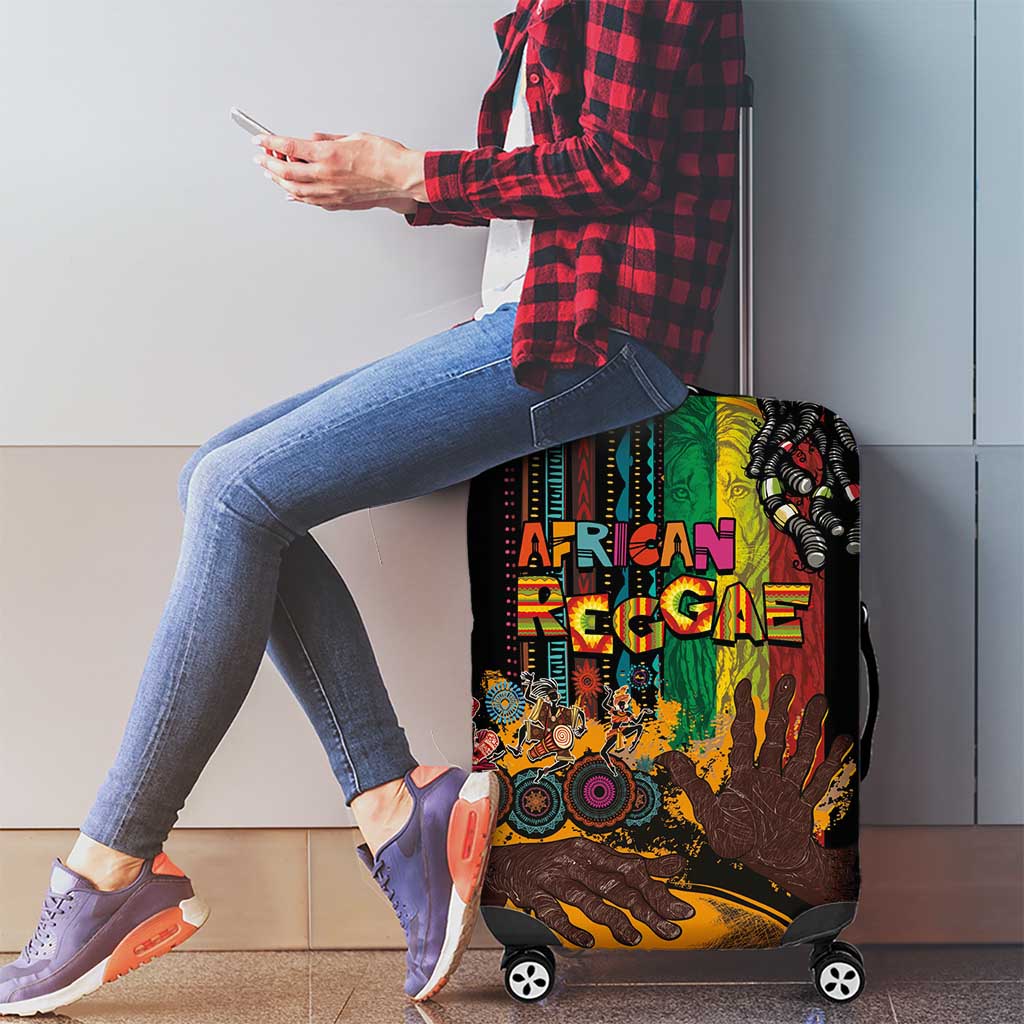 Afro-Caribbean Luggage Cover African and Reggae Art Music LT03