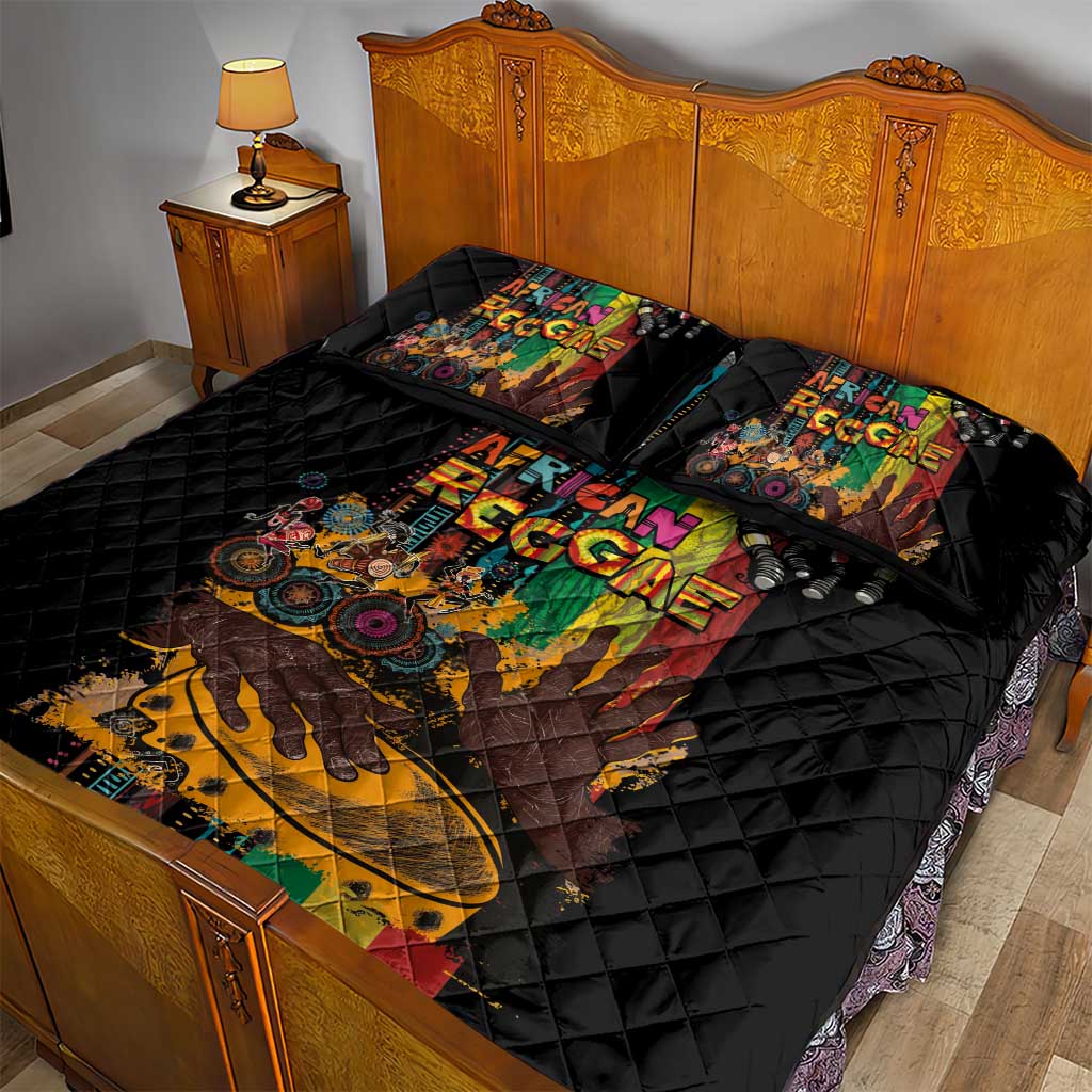 Afro-Caribbean Quilt Bed Set African and Reggae Art Music LT03