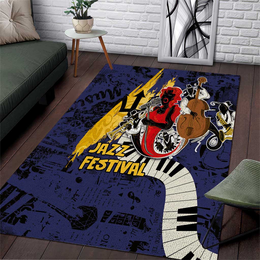 Afro-Barbados Jazz Festival Area Rug Abstract Jazz Art LT03