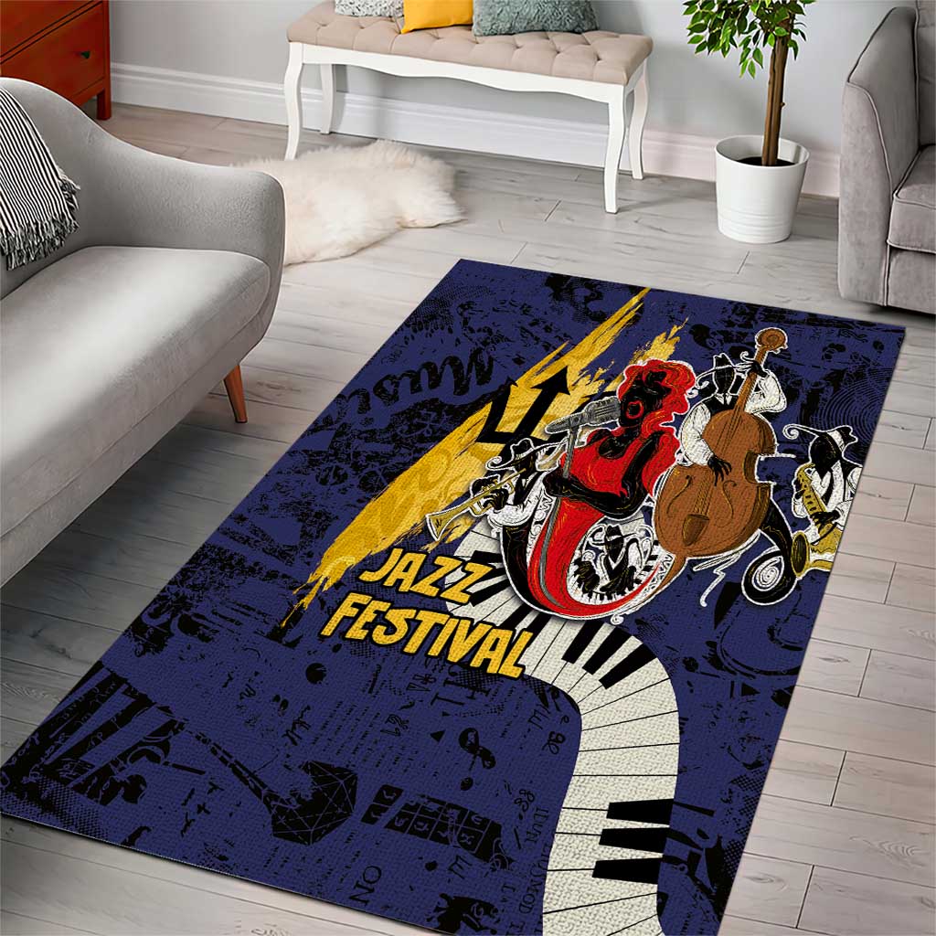 Afro-Barbados Jazz Festival Area Rug Abstract Jazz Art LT03