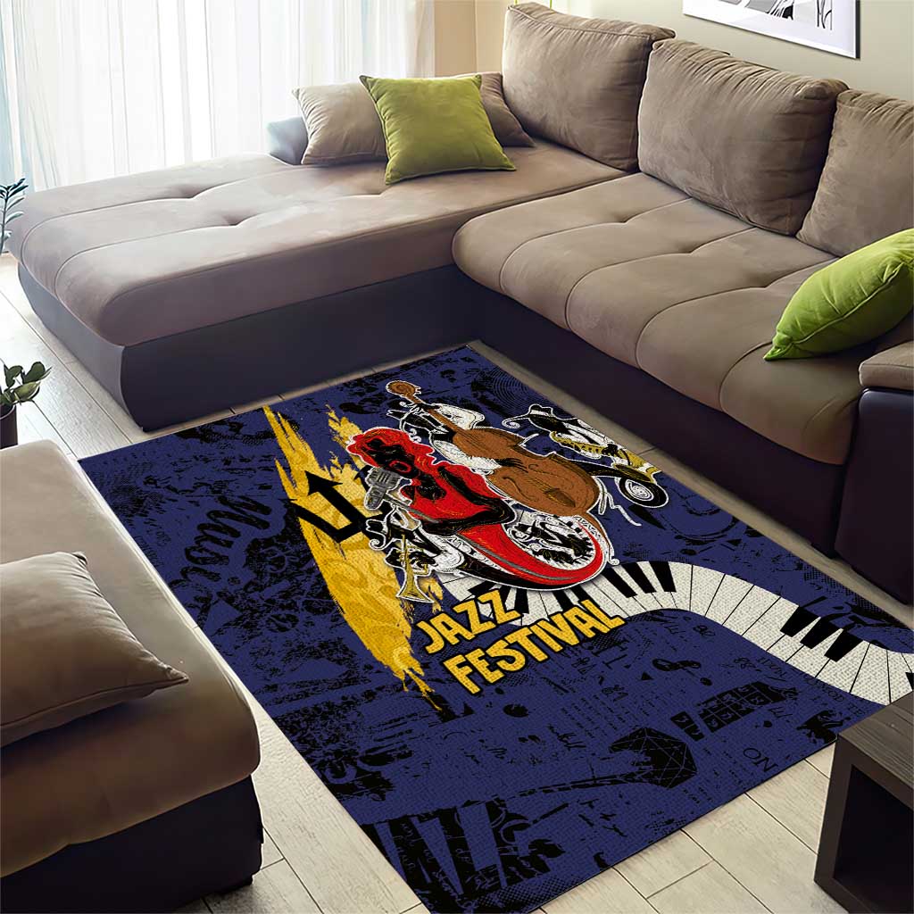 Afro-Barbados Jazz Festival Area Rug Abstract Jazz Art LT03