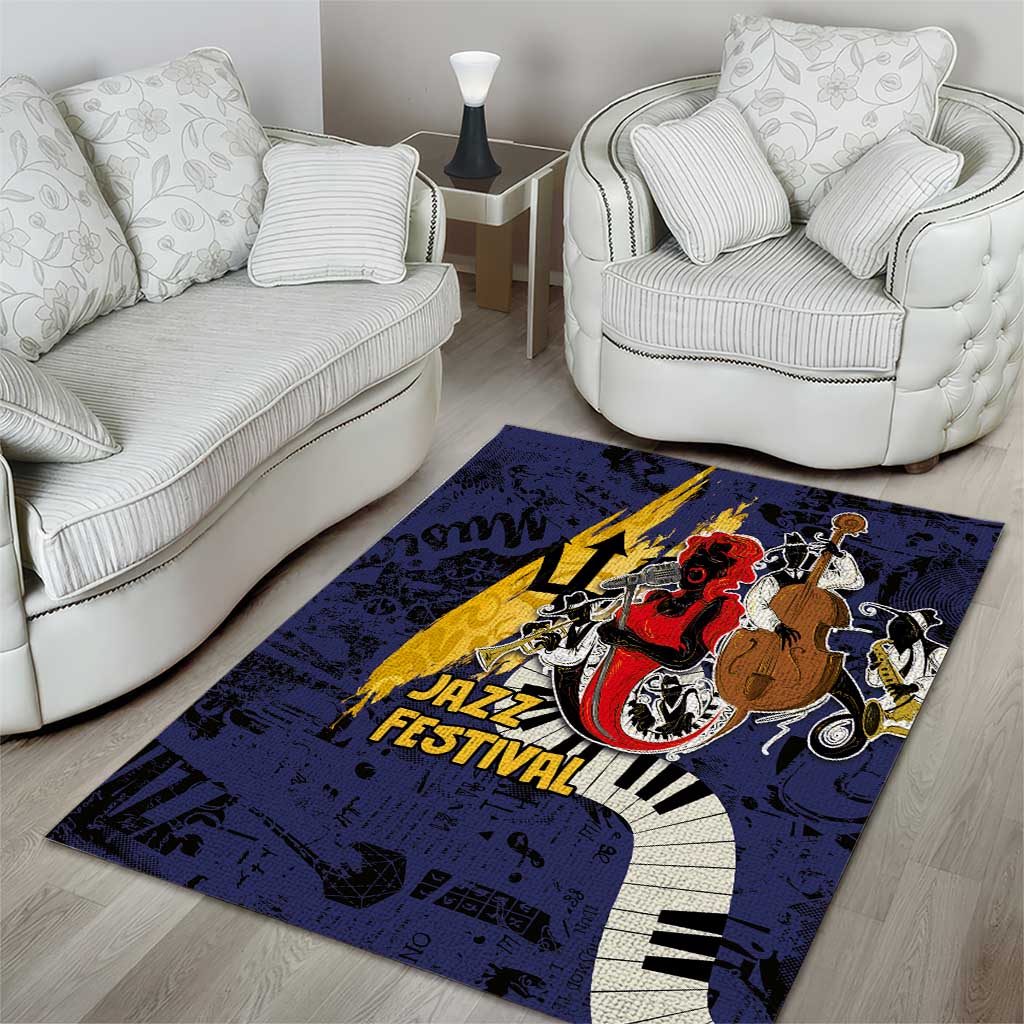 Afro-Barbados Jazz Festival Area Rug Abstract Jazz Art LT03