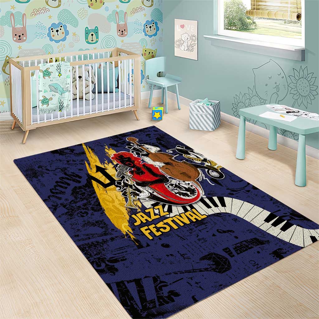 Afro-Barbados Jazz Festival Area Rug Abstract Jazz Art LT03