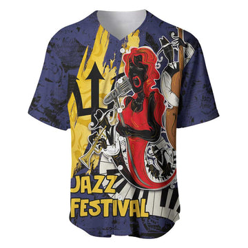 Afro-Barbados Jazz Festival Baseball Jersey Abstract Jazz Art LT03