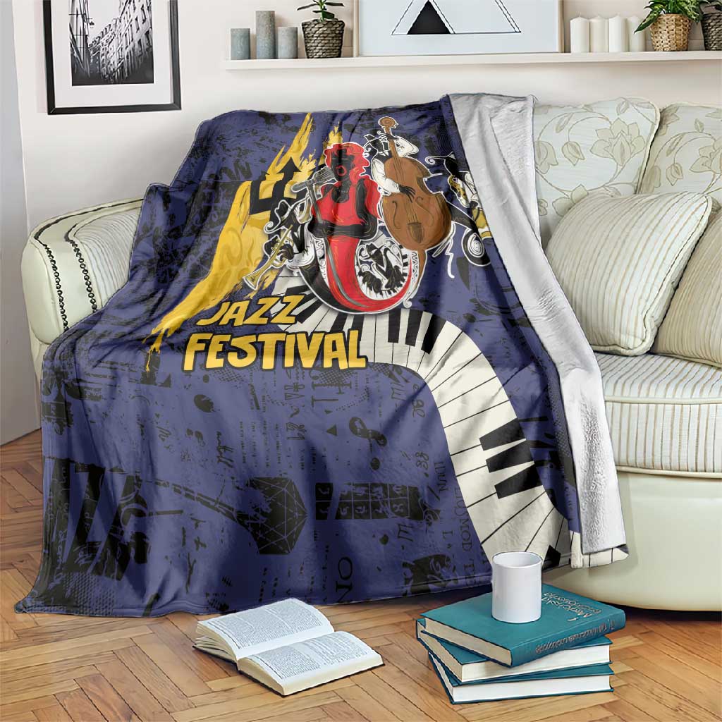 Afro-Barbados Jazz Festival Blanket Abstract Jazz Art LT03