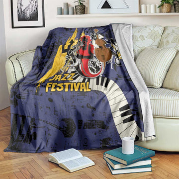 Afro-Barbados Jazz Festival Blanket Abstract Jazz Art LT03