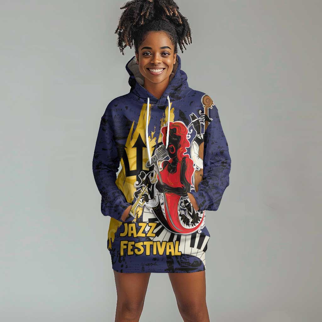 Afro-Barbados Jazz Festival Hoodie Dress Abstract Jazz Art LT03