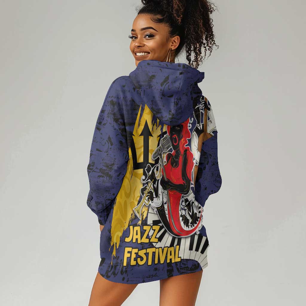 Afro-Barbados Jazz Festival Hoodie Dress Abstract Jazz Art LT03