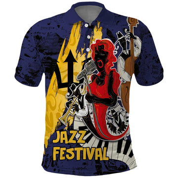 Barbados Jazz Festival - Abstract Jazz Art Polo Shirt LT03