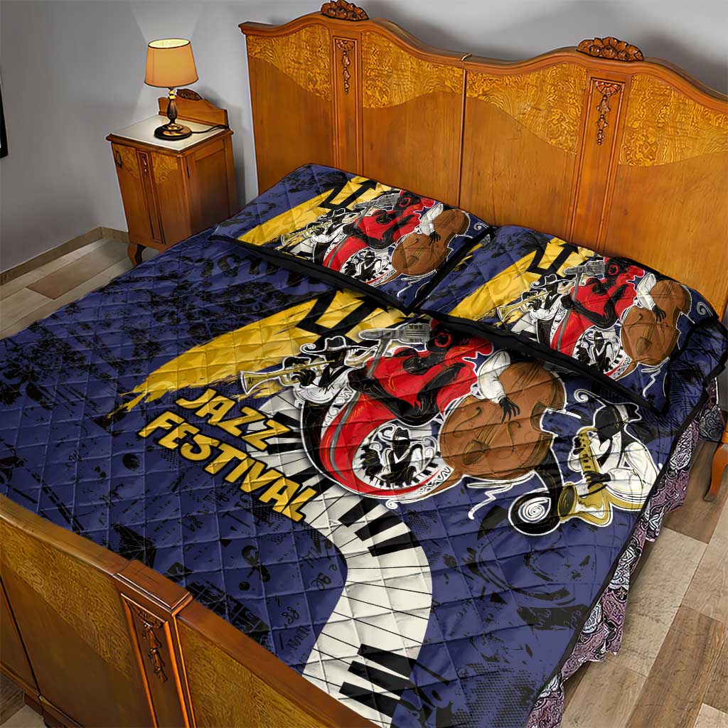 Afro-Barbados Jazz Festival Quilt Bed Set Abstract Jazz Art LT03