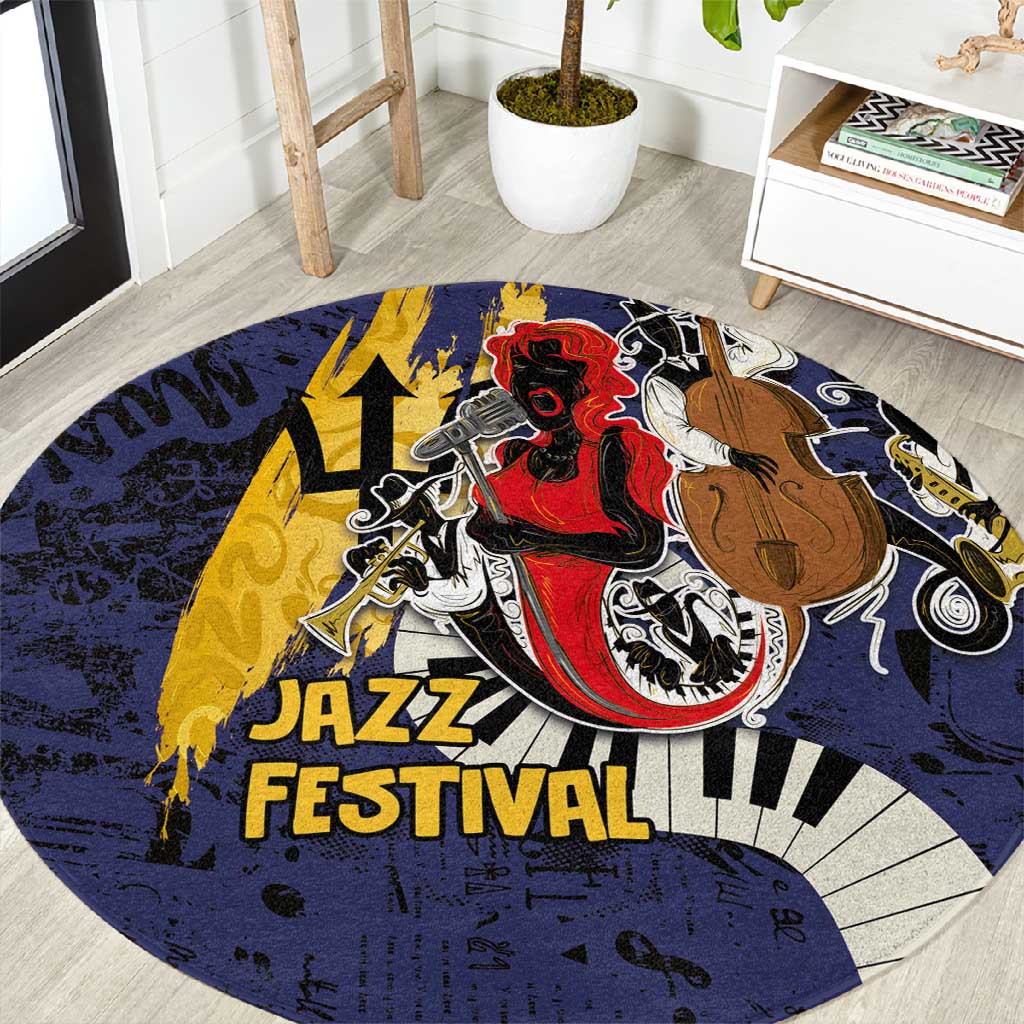 Afro-Barbados Jazz Festival Round Carpet Abstract Jazz Art LT03