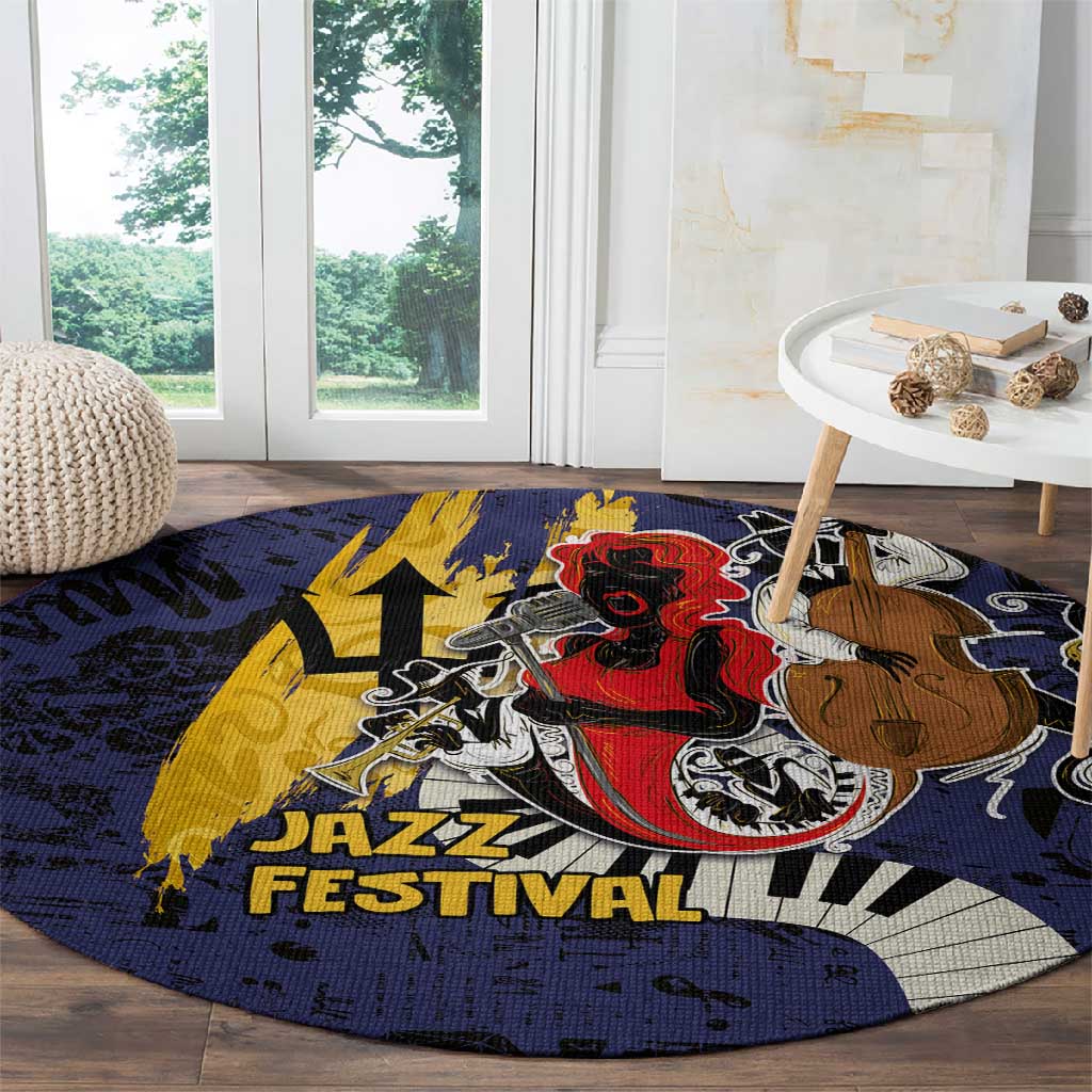 Afro-Barbados Jazz Festival Round Carpet Abstract Jazz Art LT03