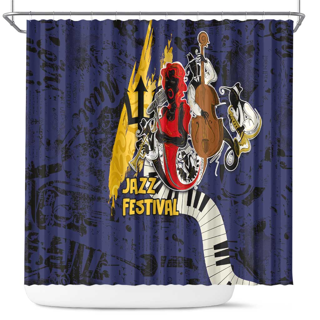 Barbados Jazz Festival - Abstract Jazz Art Shower Curtain LT03