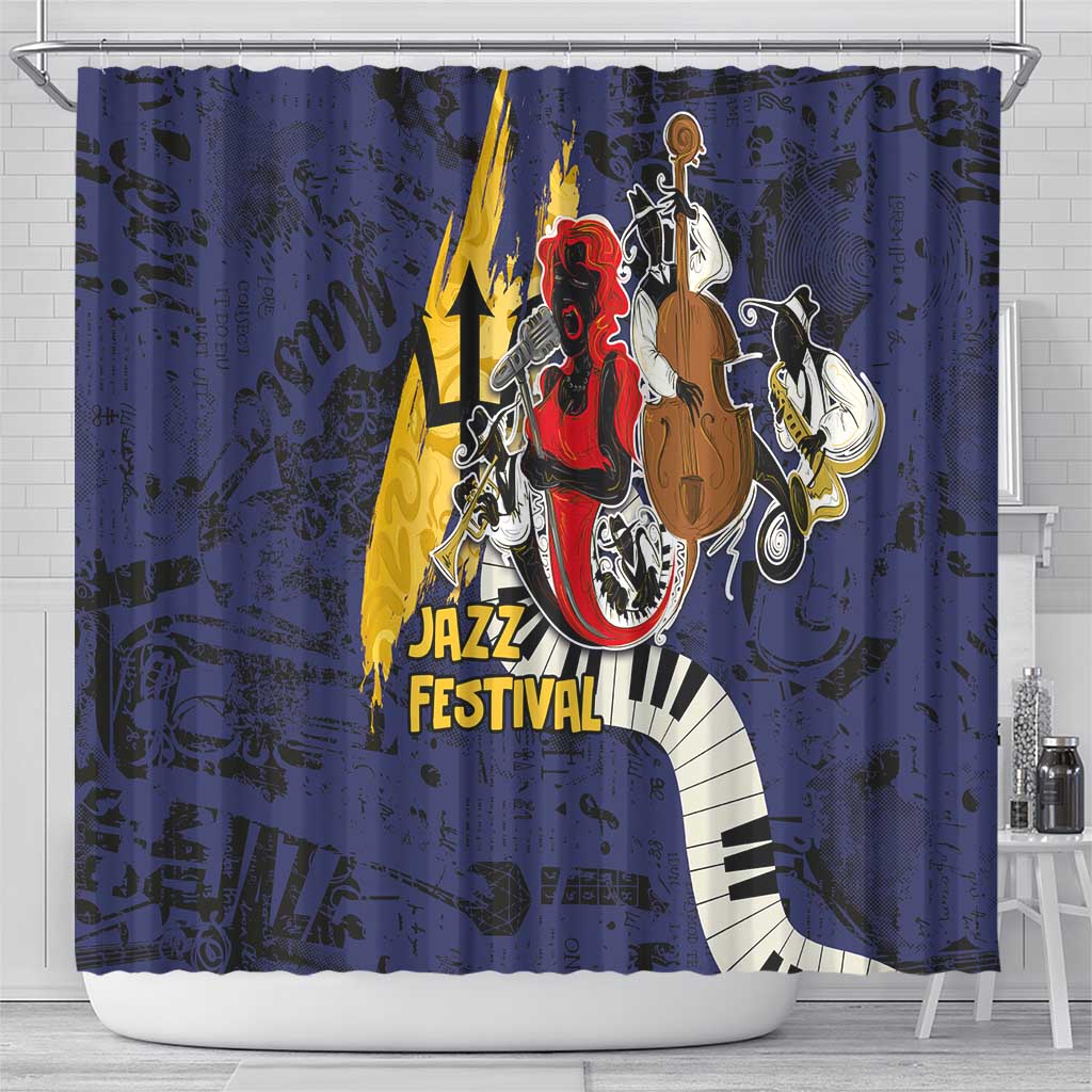 Barbados Jazz Festival - Abstract Jazz Art Shower Curtain LT03