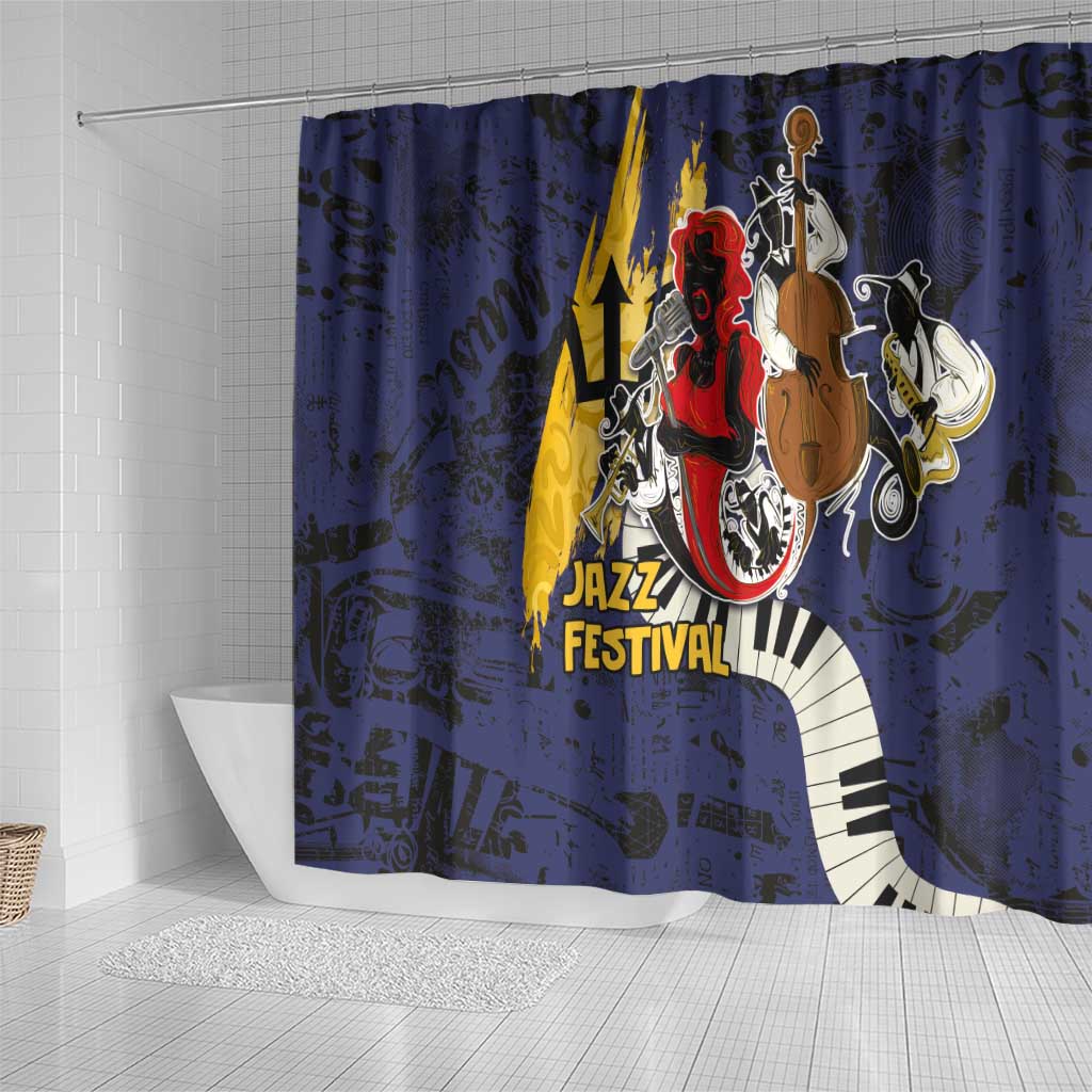 Barbados Jazz Festival - Abstract Jazz Art Shower Curtain LT03