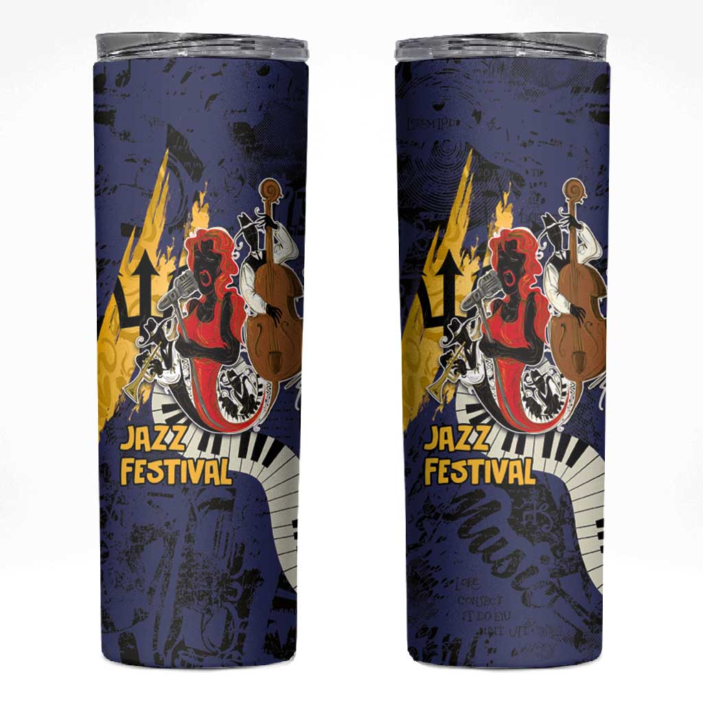 Afro-Barbados Jazz Festival Skinny Tumbler Abstract Jazz Art LT03