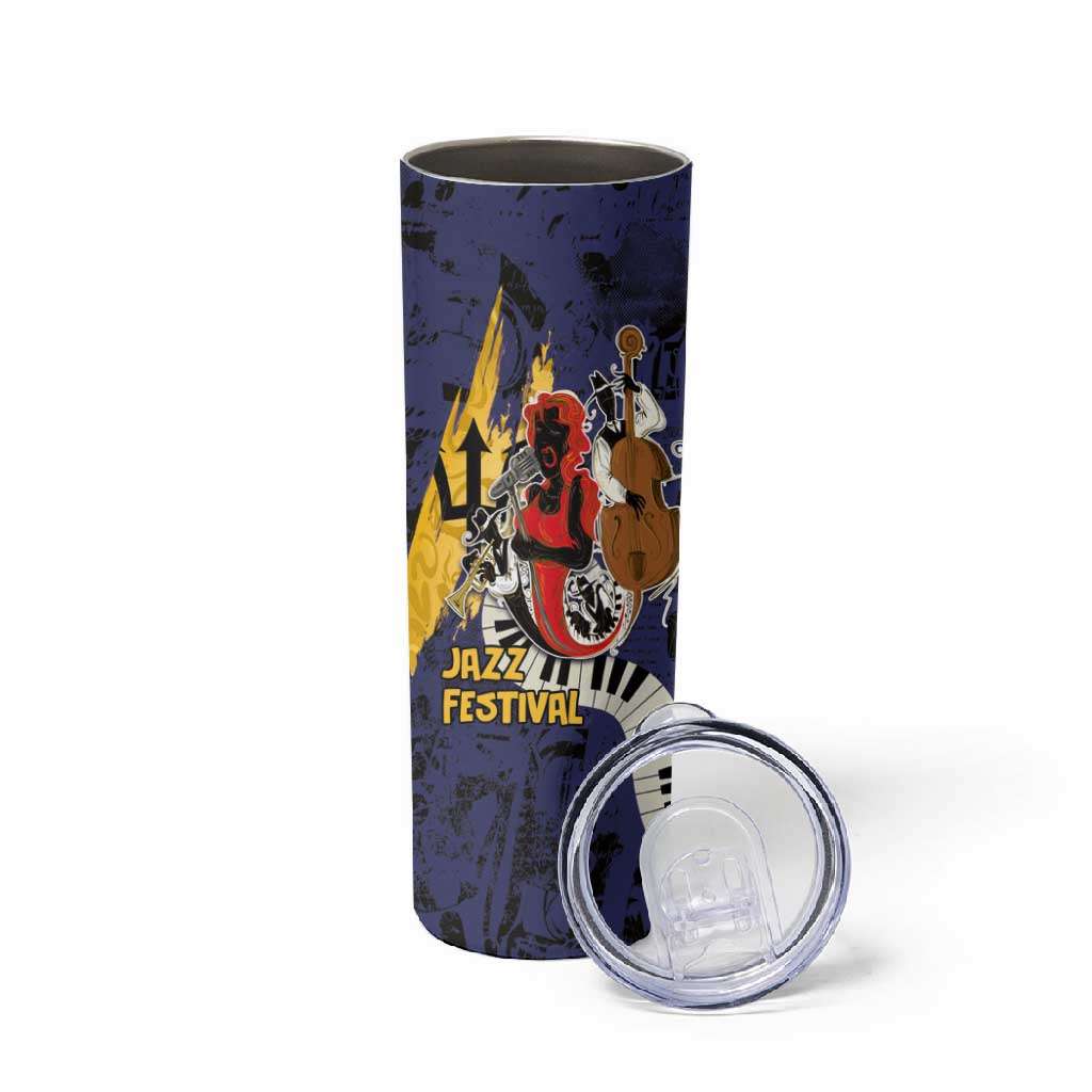 Afro-Barbados Jazz Festival Skinny Tumbler Abstract Jazz Art LT03