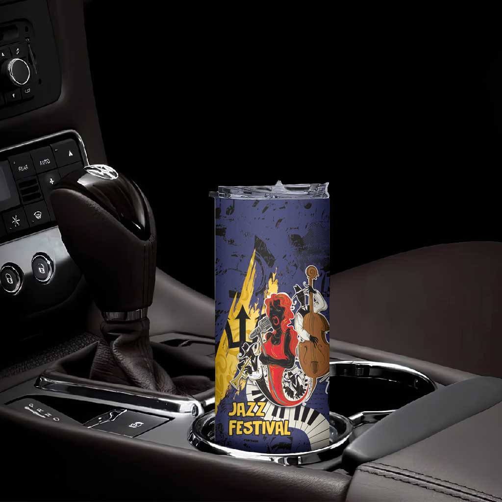 Afro-Barbados Jazz Festival Skinny Tumbler Abstract Jazz Art LT03