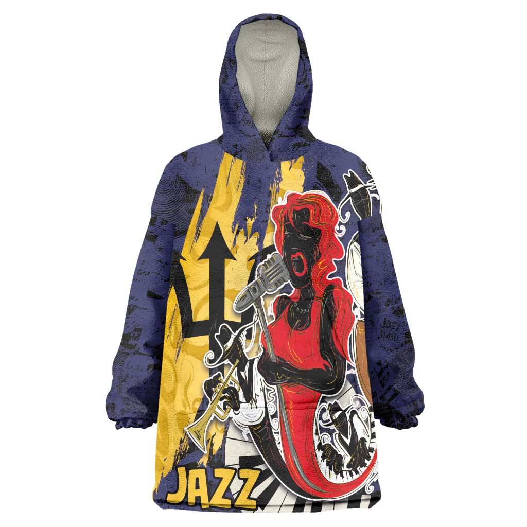 Afro-Barbados Jazz Festival Wearable Blanket Hoodie Abstract Jazz Art LT03