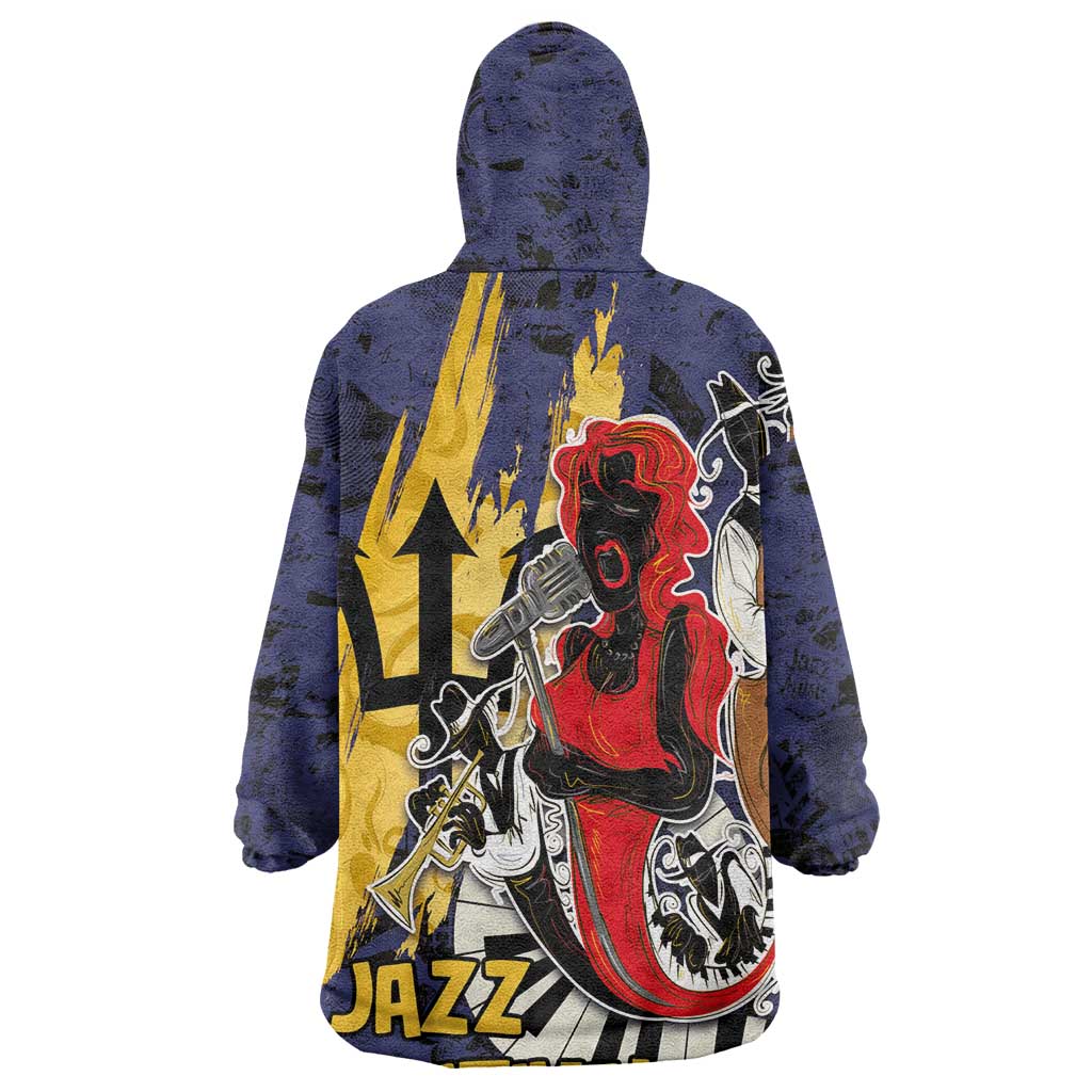 Afro-Barbados Jazz Festival Wearable Blanket Hoodie Abstract Jazz Art LT03