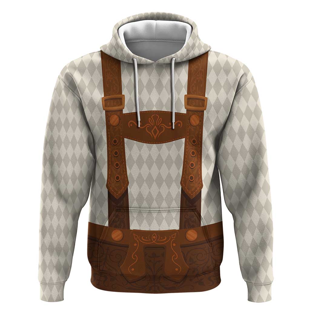 Traditional German Costume - Lederhosen Hoodie Old Vintage Bavarian Pattern LT03
