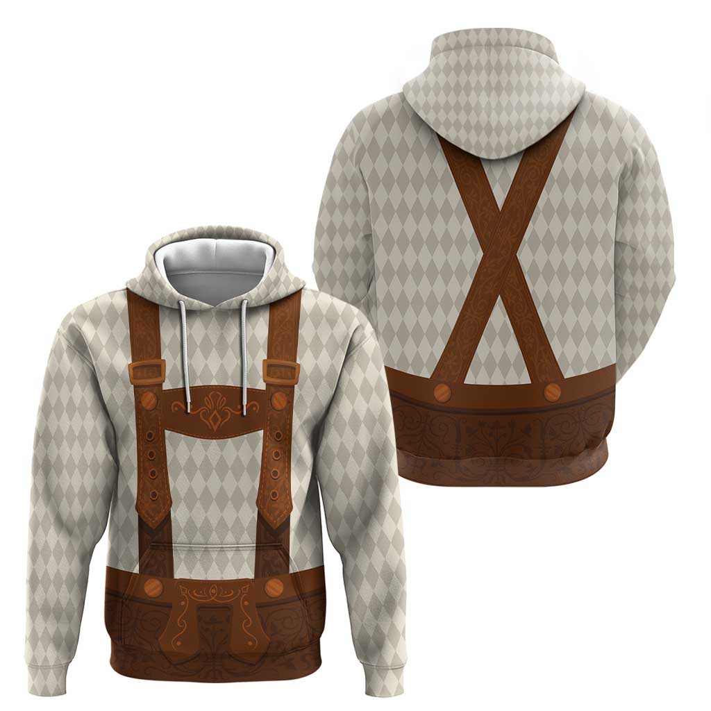 Traditional German Costume - Lederhosen Hoodie Old Vintage Bavarian Pattern LT03
