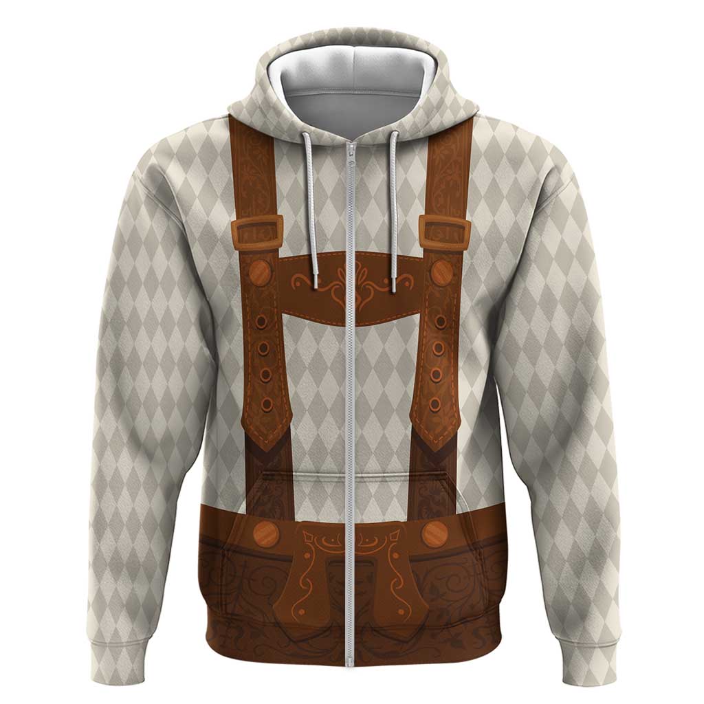 Traditional German Costume - Lederhosen Hoodie Old Vintage Bavarian Pattern LT03