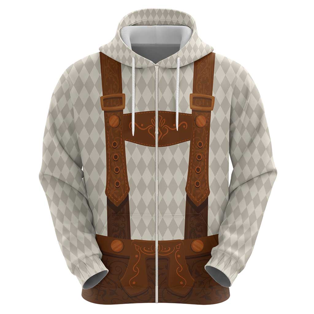 Traditional German Costume - Lederhosen Hoodie Old Vintage Bavarian Pattern LT03