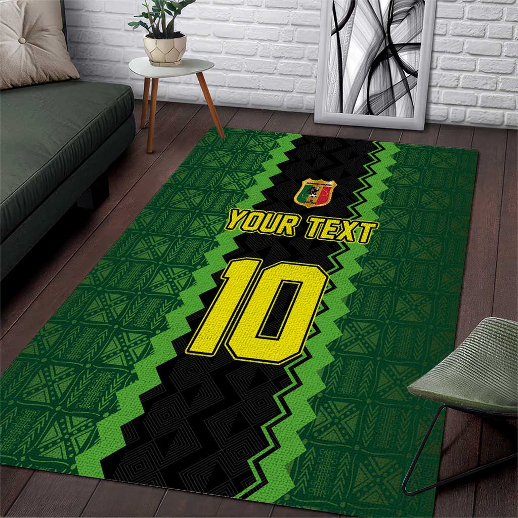 Custom Mali Football Area Rug Les Aigles-Green, Gold & Red LT03