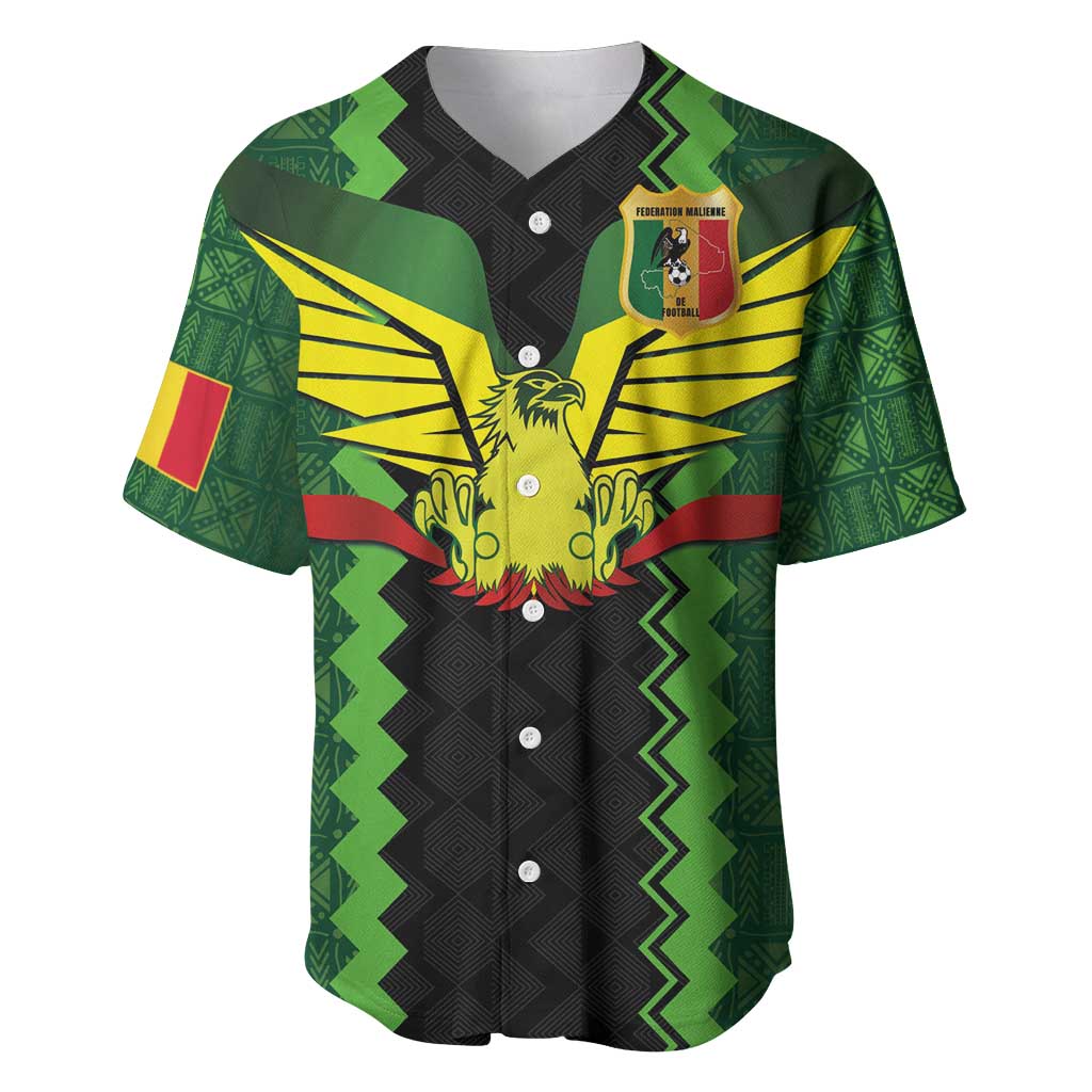 Custom Mali Football Baseball Jersey Les Aigles-Green, Gold & Red LT03