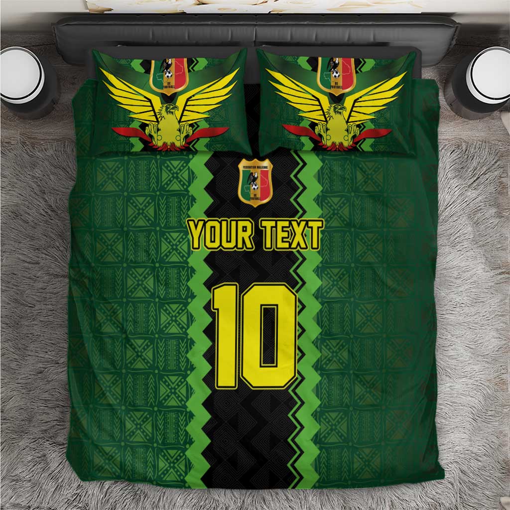 Custom Mali Football Bedding Set Les Aigles-Green, Gold & Red LT03