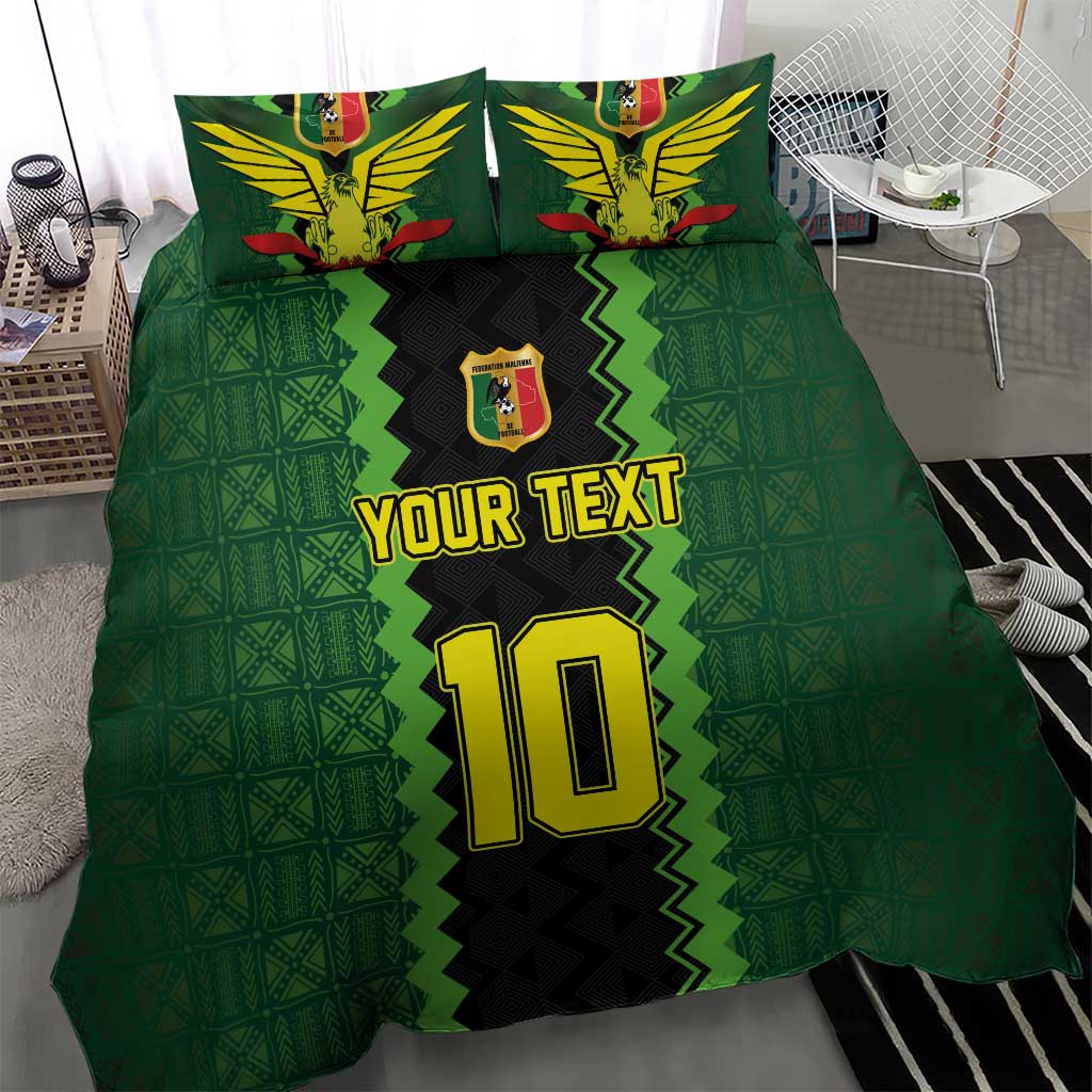 Custom Mali Football Bedding Set Les Aigles-Green, Gold & Red LT03