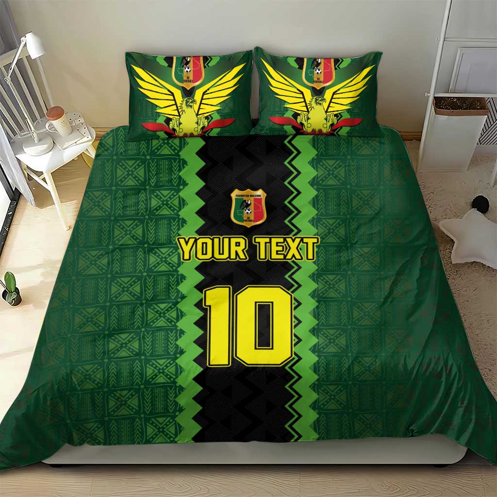 Custom Mali Football Bedding Set Les Aigles-Green, Gold & Red LT03