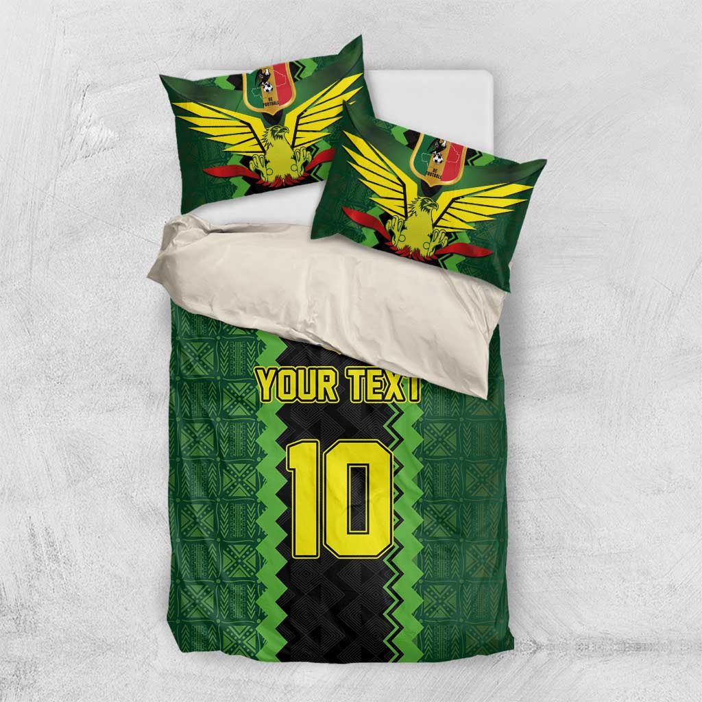 Custom Mali Football Bedding Set Les Aigles-Green, Gold & Red LT03