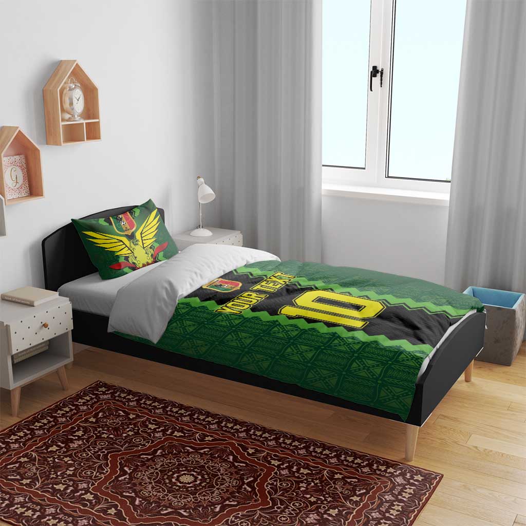 Custom Mali Football Bedding Set Les Aigles-Green, Gold & Red LT03