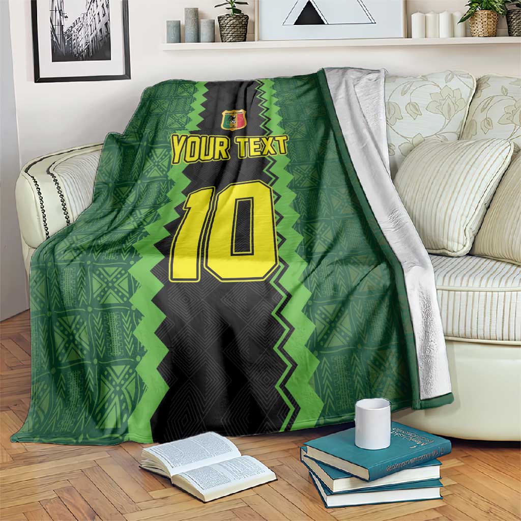 Custom Mali Football Blanket Les Aigles-Green, Gold & Red LT03