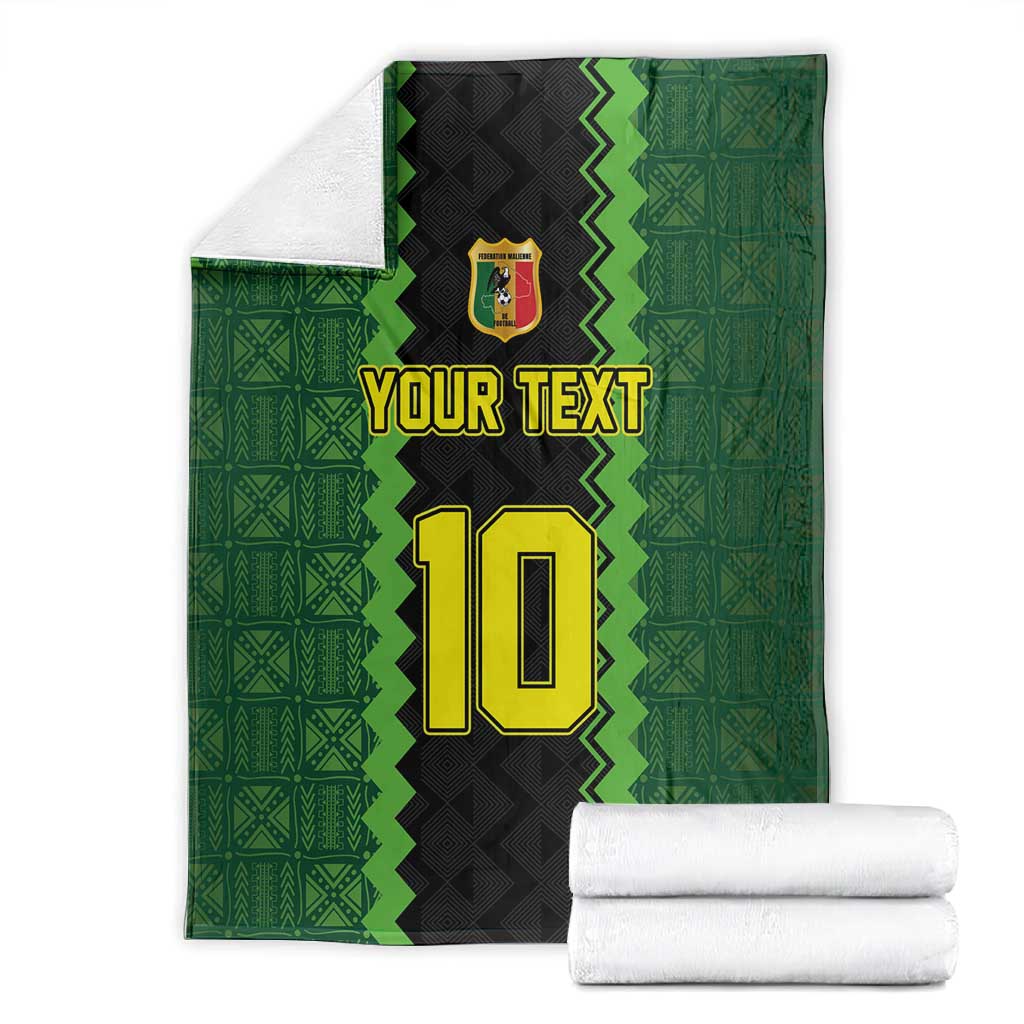 Custom Mali Football Blanket Les Aigles-Green, Gold & Red LT03