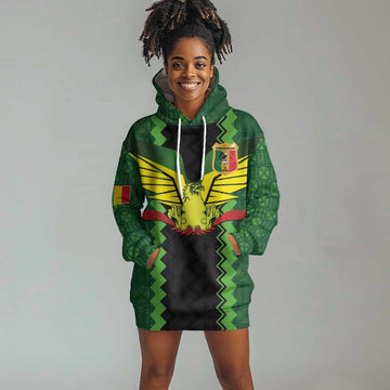 Custom Mali Football Hoodie Dress Les Aigles-Green, Gold & Red LT03