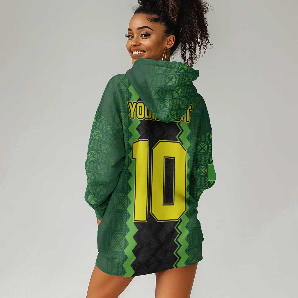 Custom Mali Football Hoodie Dress Les Aigles-Green, Gold & Red LT03