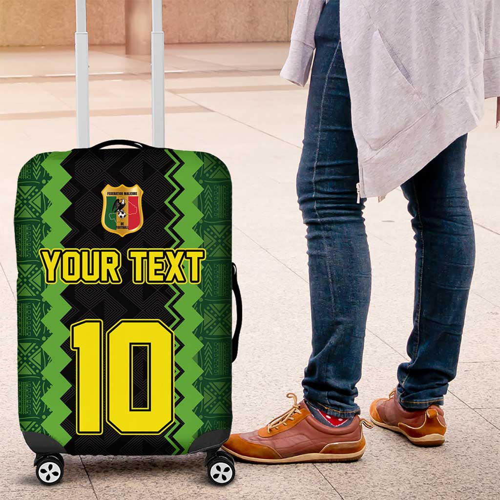 Custom Mali Football Luggage Cover Les Aigles-Green Gold and Red LT03