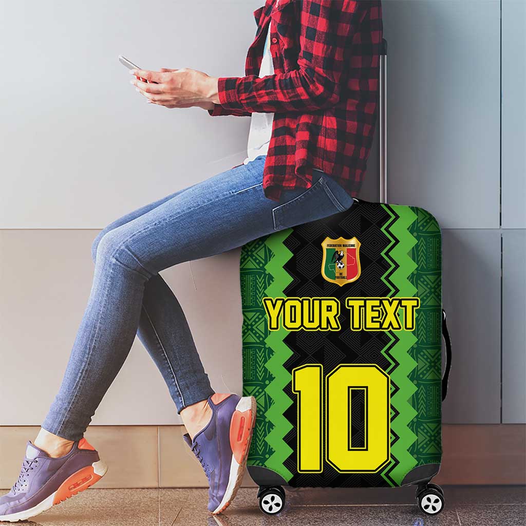 Custom Mali Football Luggage Cover Les Aigles-Green Gold and Red LT03