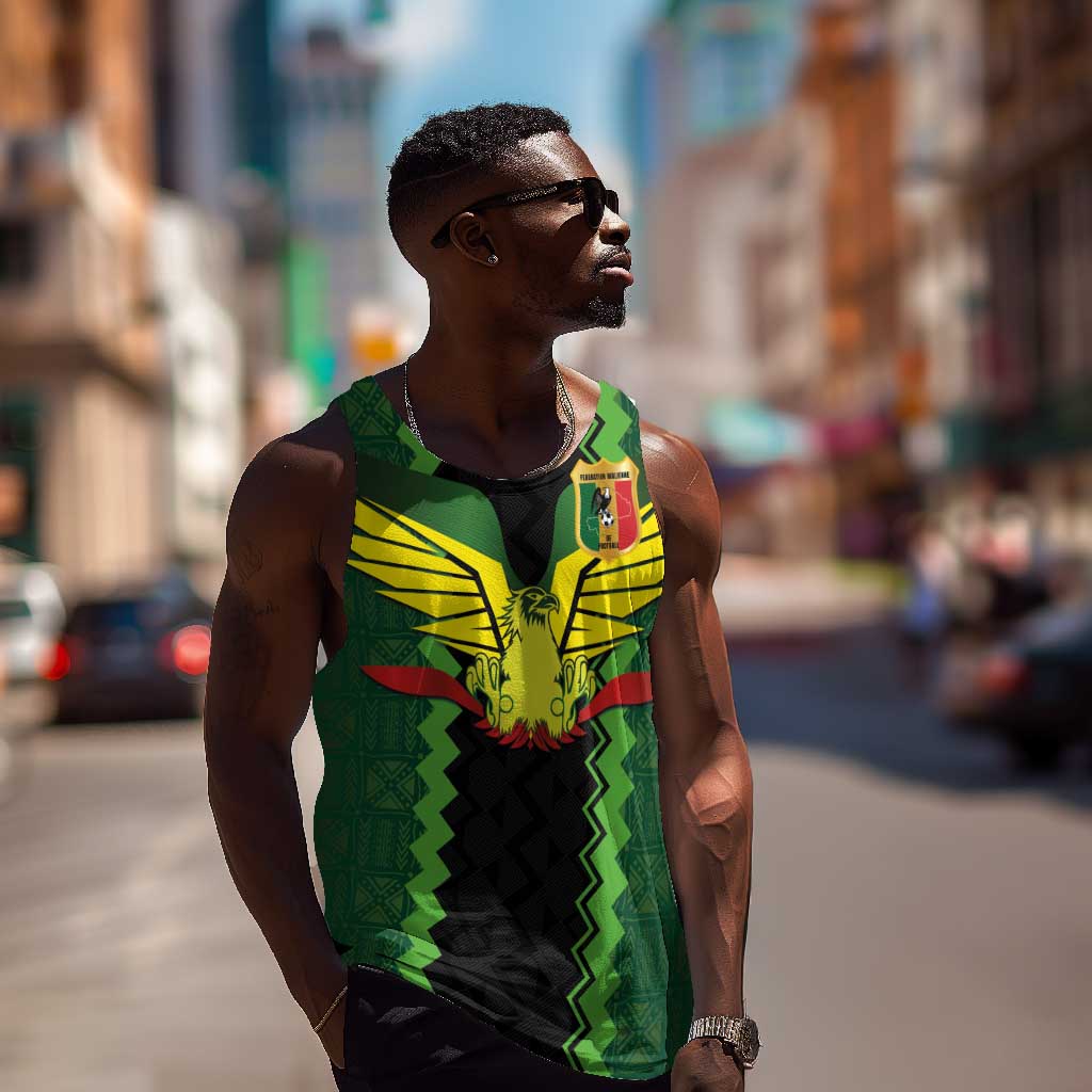 Custom Mali Football Men Tank Top Les Aigles-Green, Gold & Red LT03