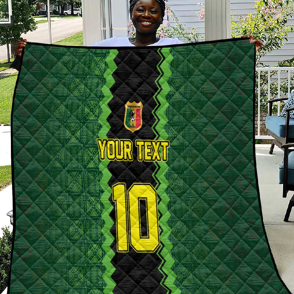 Custom Mali Football Quilt Les Aigles-Green, Gold & Red LT03
