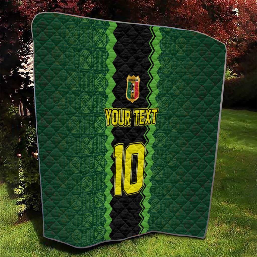 Custom Mali Football Quilt Les Aigles-Green, Gold & Red LT03