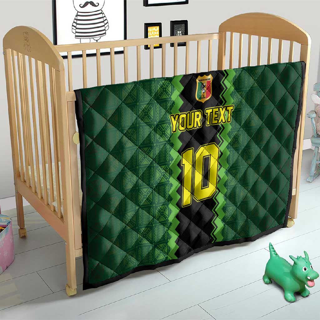 Custom Mali Football Quilt Les Aigles-Green, Gold & Red LT03