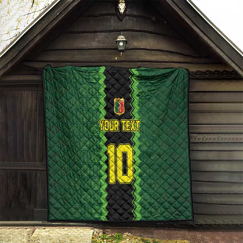 Custom Mali Football Quilt Les Aigles-Green, Gold & Red LT03