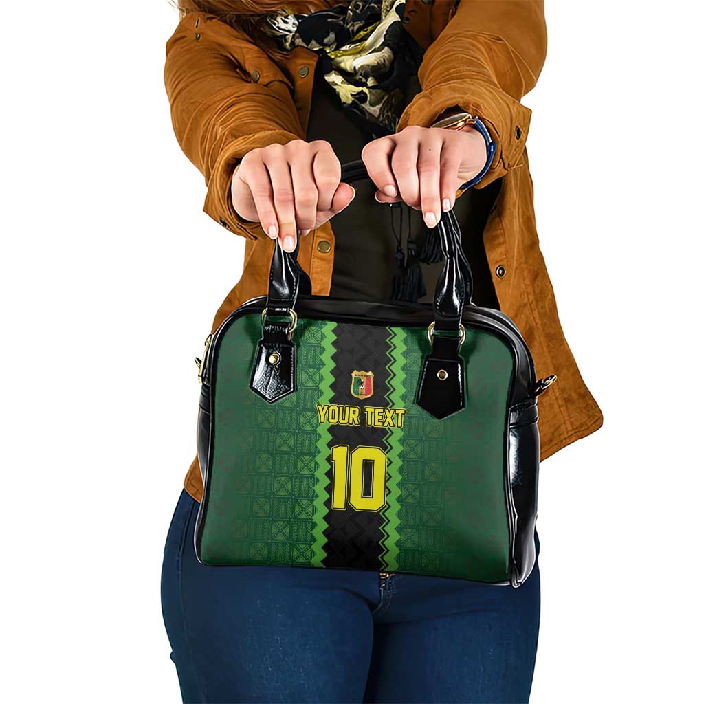 Custom Mali Football Shoulder Handbag Les Aigles-Green Gold and Red LT03